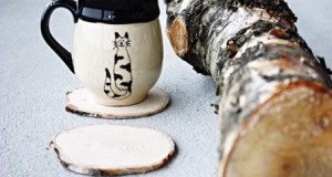 Posavasos de madera natural