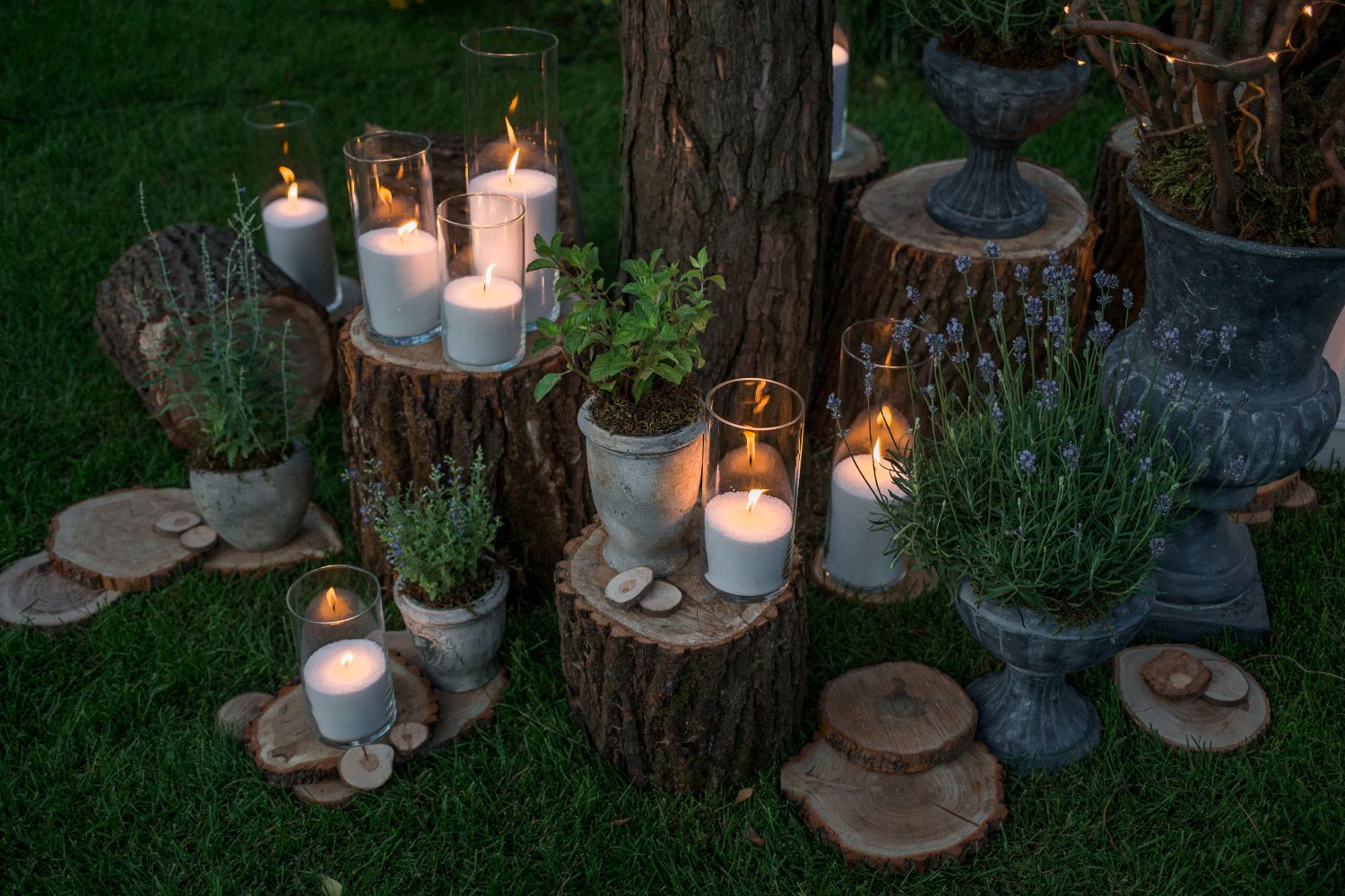 velas para el jardin