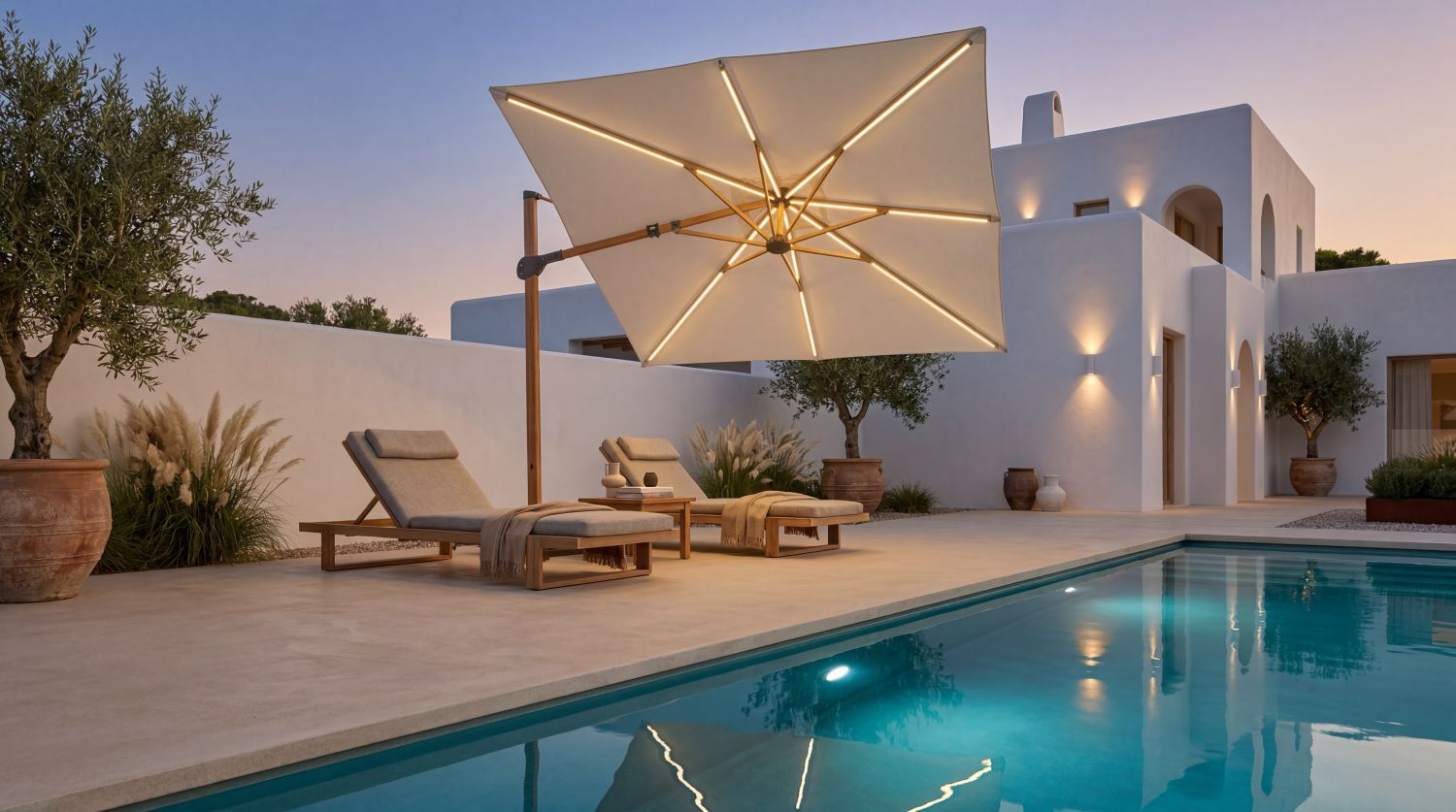 sombrillas jardin